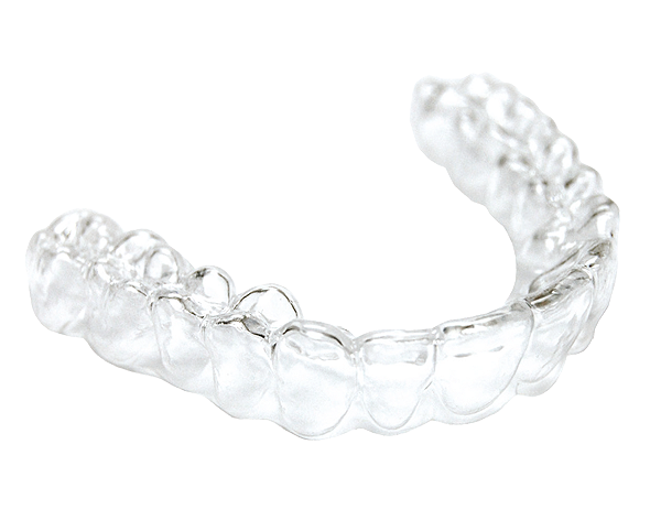 Clear 3D Invisalign aligner rendering